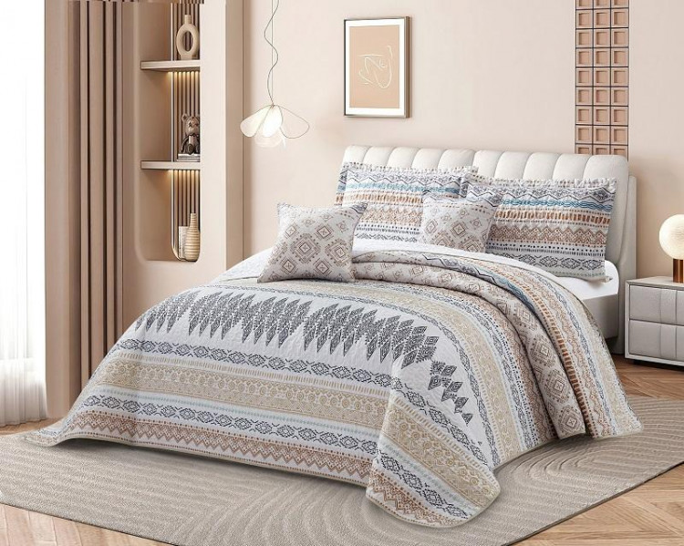 Покрывало с наволочками тонкое из полисатина TANGO LAFAYETTE гриоль 240х260