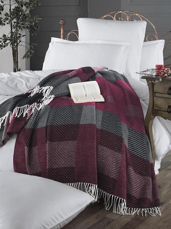 Плед хлопковый с акрилом KARNA EYLUL 150х200