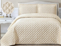 Покрывало с наволочками тонкое из велюра TANGO FRENCH CROWN FC-07 240х260