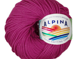 Пряжа ALPINA RENE №1042 ярко-сиреневая 100% мерсеризованный хлопок 10 шт х 50 гр, 105 м +/- 5 м