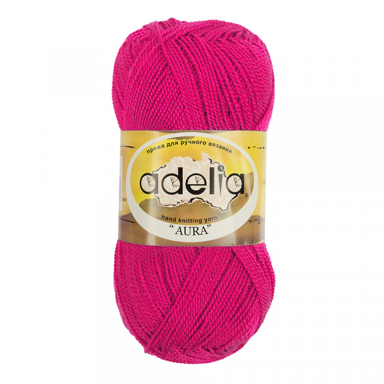 Пряжа ADELIA AURA №098 яркая фуксия 100% акрил, 10 шт х 50 гр, 250 м +/- 5 м
