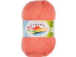 Пряжа ALPINA NANA №11 коралловая 70% хлопок, 30% полиамид 10 шт х 50 гр, 105 м +/- 10 м