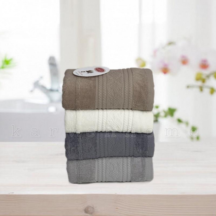 Набор полотенец махровых хлопковых KARVEN COTTON PENYE HS1005 SARDES 70х140 (4шт)