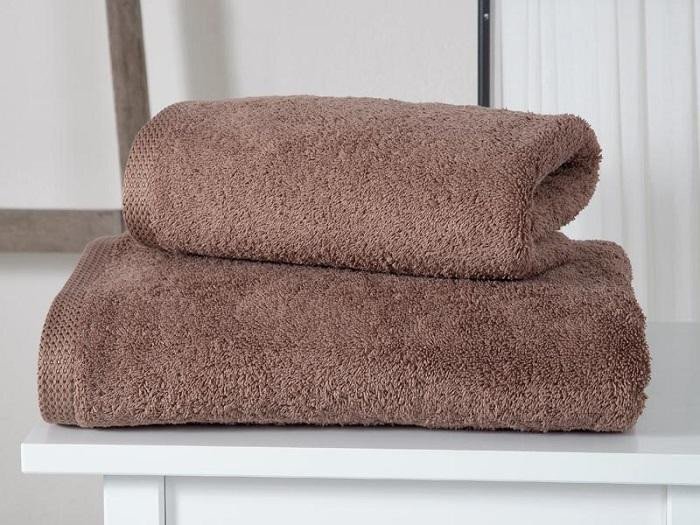 Полотенце махровое плотное KARNA APOLLO темно-коричневое 70х140