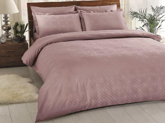 Постельное белье из LUX жаккарда в PVC TAC VISION лиловое евро