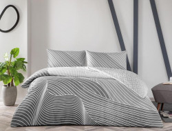 Постельное белье из ранфорса TAC RANFORCE CRUMBLY серое 1,5-спальное