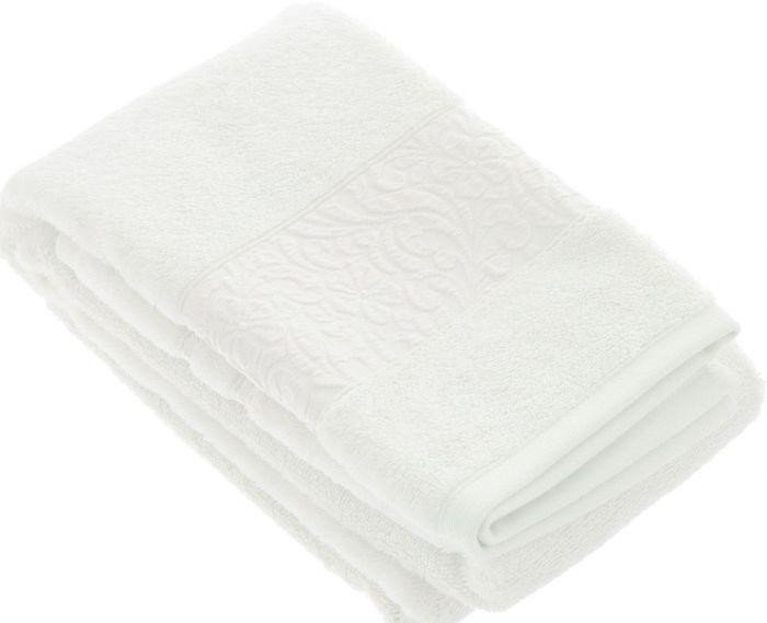 Полотенце махровое из бамбука и хлопка ISSIMO VALENCIA белое 70х140