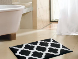 Коврик из микрофибры TANGO RAINBOW Ромбы черный 40х60