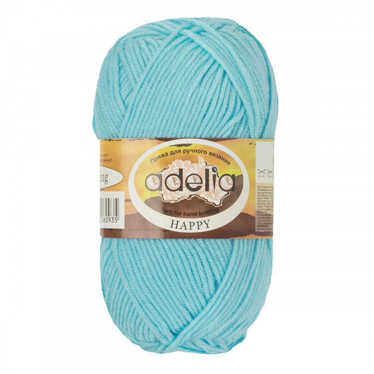 Пряжа ADELIA HAPPY №10 голубая 100% акрил, 10 шт х 50 гр, 128 м +/- 7 м