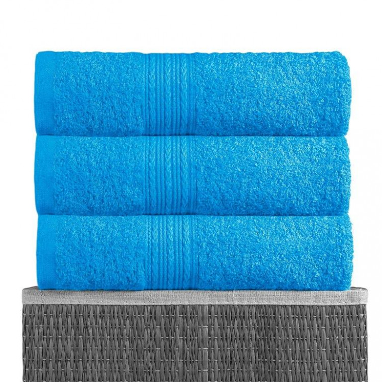 Полотенце махровое BAYRAMALY светло-голубое 100х180