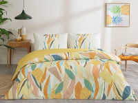 Постельное белье из ранфорса TAC HAPPY DAY JOEY желтое 1,5-спальное