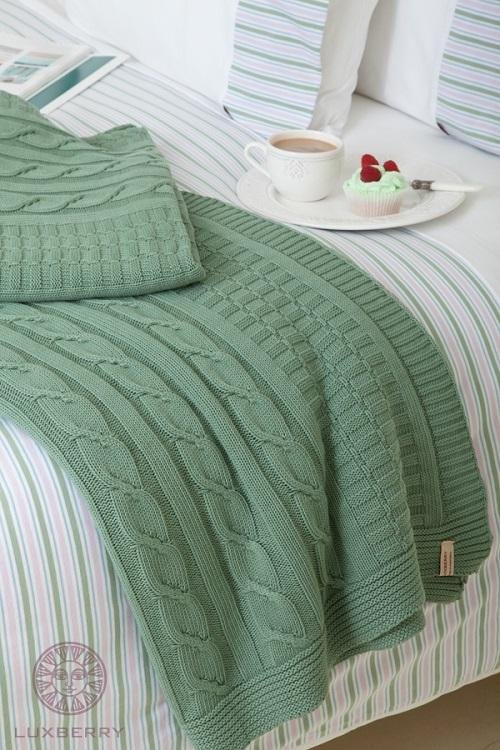 Плед LUXBERRY IMPERIO 233 зеленый бархат 220х240