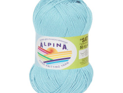 Пряжа ALPINA SATI №125 светло-голубая 100% мерсеризованный хлопок 10 шт х 50 гр, 170 м +/- 10 м