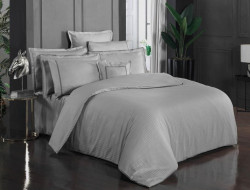 Постельное белье из страйп-сатина де люкс SAREV SPORT CHIC 260TC N303 JACQUARD STRIPE V3-GRI 50х70 (2шт) 1,5-спальное