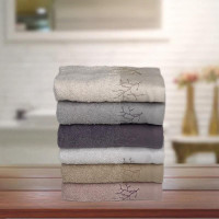 Набор полотенец махровых хлопковых с вышивкой KARVEN ELIT H7000 CINAR-2 50х90 (6шт)