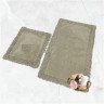 Набор ковриков для ванной хлопковый с бахромой KARVEN KV425 K.M.DUZ светло-бежевый 50х60 (1шт), 60х100 (1шт)