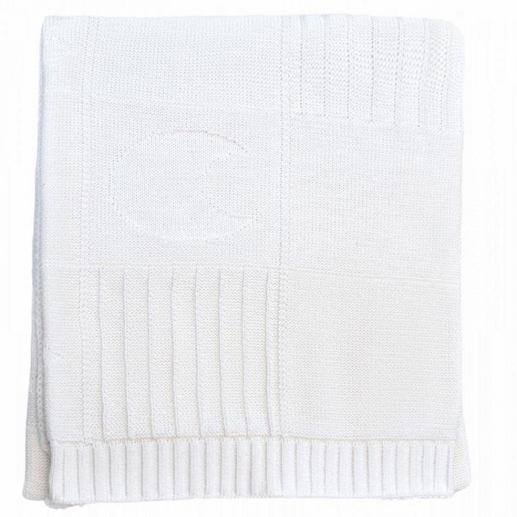 Плед детский из хлопка и акрила BELPOL BUNNY белый 110х140