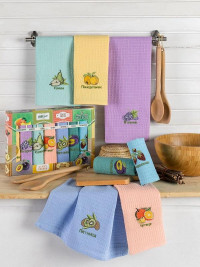 Набор кухонных полотенец ФРУКТЫ НЕДЕЛЬКА 40х60 (7шт)