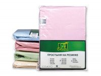 Простыня из сатина на резинке АЛЬВИТЕК розовая 140х200
