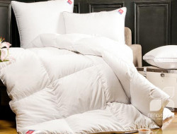 Одеяло пуховое в сатине кассетное Легкие Сны ЛОРЕТТА 200х220х2 теплое