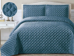 Покрывало с наволочками тонкое из велюра TANGO FRENCH CROWN FC-10 240х260