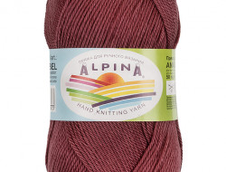 Пряжа ALPINA ANABEL №315 бордовая 100% мерсеризованный хлопок 10 шт х 50 гр, 120 м +/- 6 м