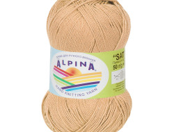 Пряжа ALPINA SATI №208 темно-бежевая 100% мерсеризованный хлопок 10 шт х 50 гр, 170 м +/- 10 м