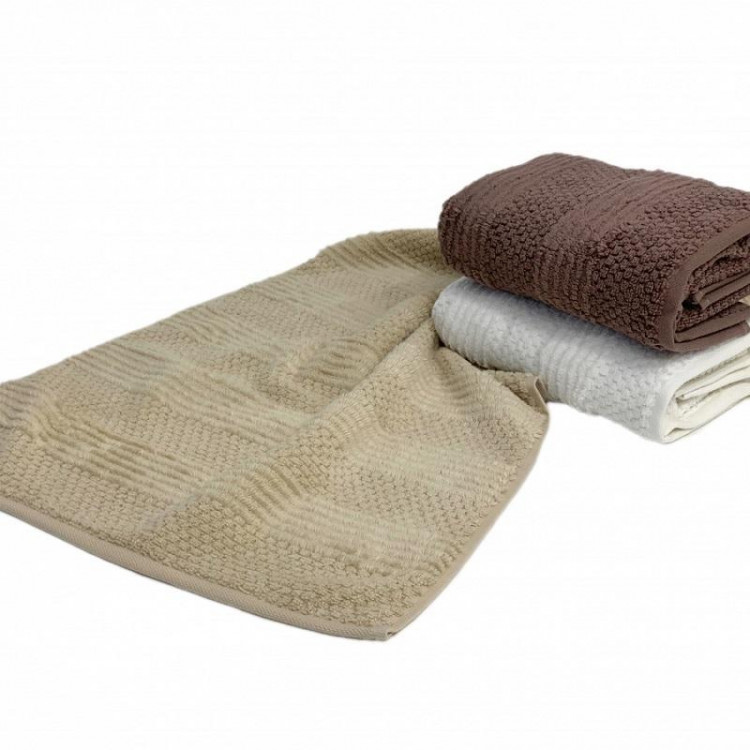 Набор полотенец махровых хлопковых KARVEN MICRO COTTON PREMIUM HS1007 NESHA V1 50х90 (3шт)