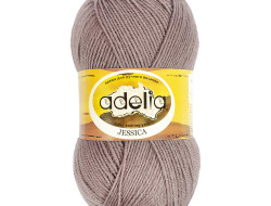 Пряжа ADELIA JESSICA №28 серо-коричневая 67% шерсть, 33% полиэстер, 5 шт х 100 гр, 260 м +/- 10 м
