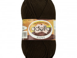 Пряжа ADELIA HAPPY №04 коричневая 100% акрил, 10 шт х 50 гр, 128 м +/- 7 м