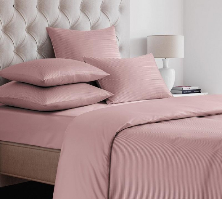 Пододеяльник из страйп-сатина SAILID ST-2-180х215 пудра 180х215