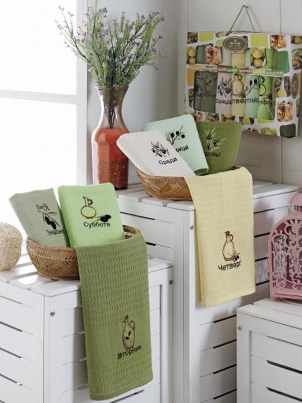 Набор кухонных полотенец ОЛИВКИ НЕДЕЛЬКА 40х60 (7шт)
