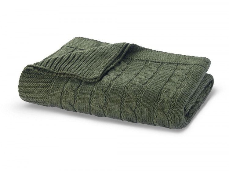 Плед вязанный акриловый CASUAL AVENUE BOSTON olive 130х170