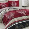 Постельное белье из сатина COTTONBOX PREMIUM AZRA бордовое евро