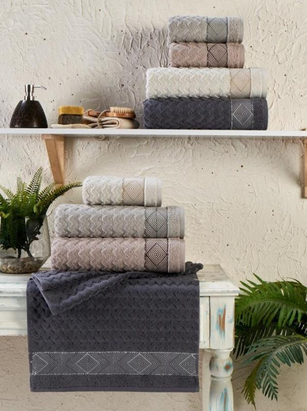 Набор кухонных полотенец махровых хлопковых KARVEN HM731 PLATOS 30х50 (4шт)