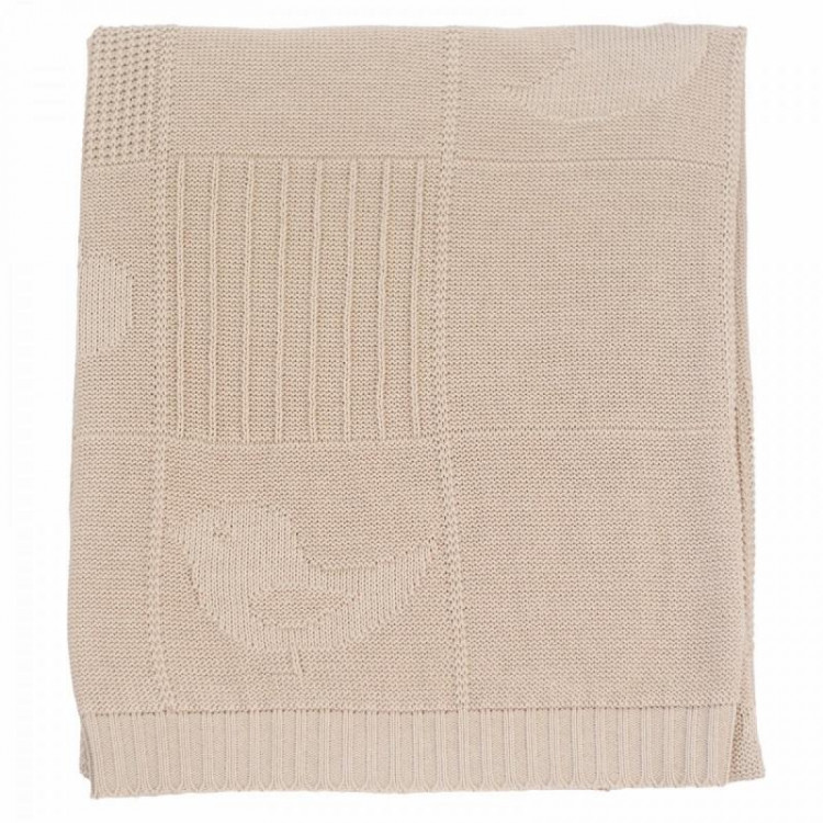 Плед детский из хлопка и акрила BELPOL BUNNY лен 110х140