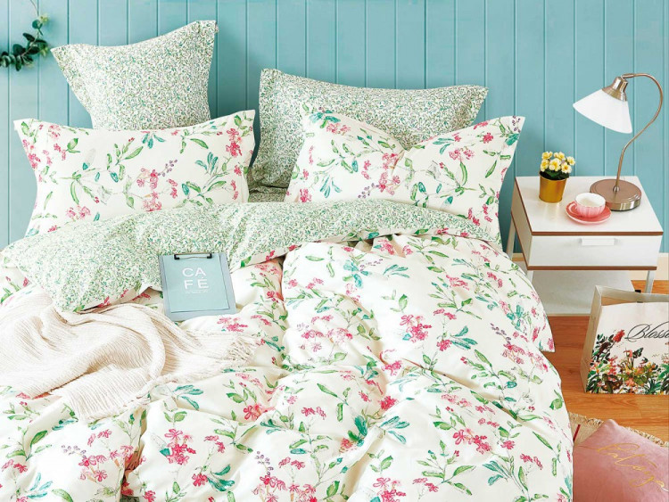 Постельное белье из сатина ASABELLA 1338-6 50х70 (2шт) и 70х70 (2шт) евро