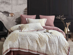 Постельное белье фланелевое из тенсела ASABELLA Молочный шоколад 50х70 (2шт) и 70х70 (2шт) евро