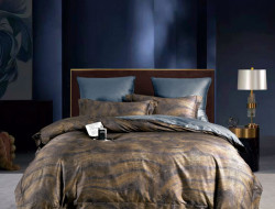 Постельное белье из египетского хлопка Premium ASABELLA Мрамор дюн 50х70 (1шт) и 70х70 (1шт) 1,5-спальное