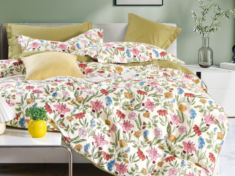 Постельное белье из сатина ASABELLA 1915-6 50х70 (2шт) и 70х70 (2шт) евро