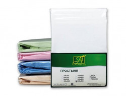 Простыня из сатина АЛЬВИТЕК белая 220х260