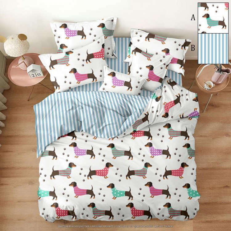 Постельное белье для малышей из поплина АЛЬВИТЕК ПДA-10-009 ТАКСЫ