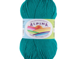 Пряжа ALPINA SATI №343 бирюзовая 100% мерсеризованный хлопок 10 шт х 50 гр, 170 м +/- 10 м