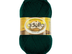 Пряжа ADELIA LUCAS №20 темно-зеленая 70% шерсть, 30% акрил, 5 шт х 100 гр, 218 м +/- 10 м
