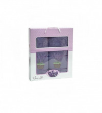 Набор полотенец махровых хлопковых KARVEN HS1602 LAVANTA-1 V8 светло-лиловый 50х90 (1шт), 70х140 (1шт)