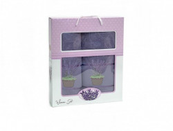 Набор полотенец махровых хлопковых KARVEN HS1602 LAVANTA-1 V8 светло-лиловый 50х90 (1шт), 70х140 (1шт)