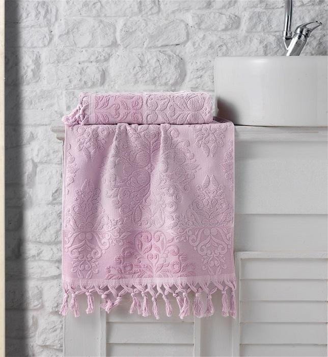 Полотенце жаккардовое KARNA OTTOMAN пудра 70х140