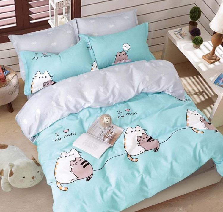 Постельное белье двухстороннее из твила TANGO love mom 50х70 (2шт) 2-спальное