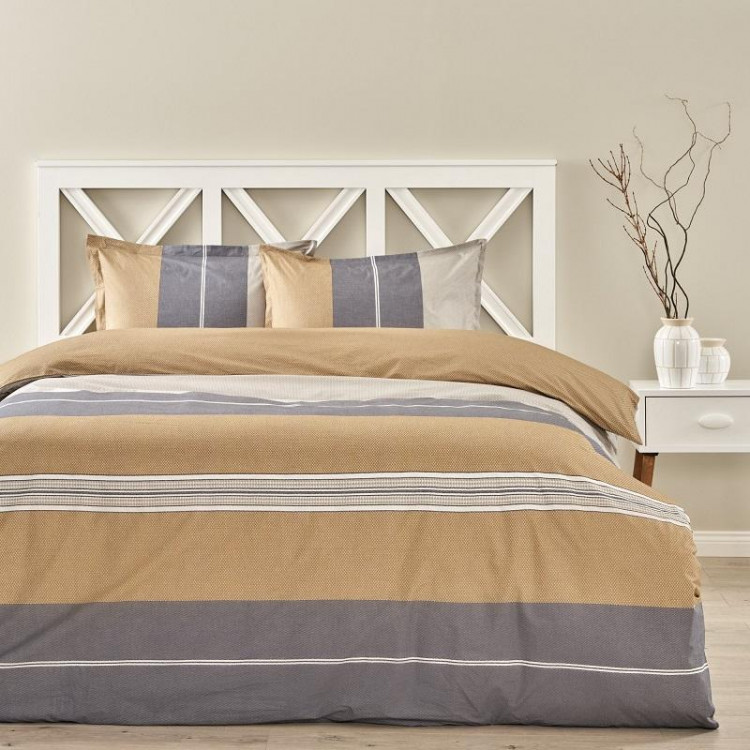 Постельное белье из ранфорса TAC RANFORCE VERA серое 1,5-спальное