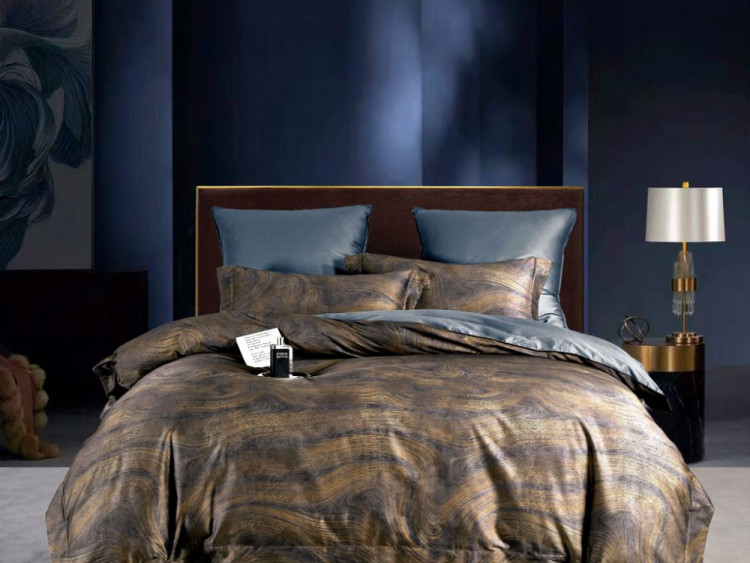 Постельное белье из египетского хлопка Premium ASABELLA Мрамор дюн 50х70 (2шт) и 70х70 (2шт) евро